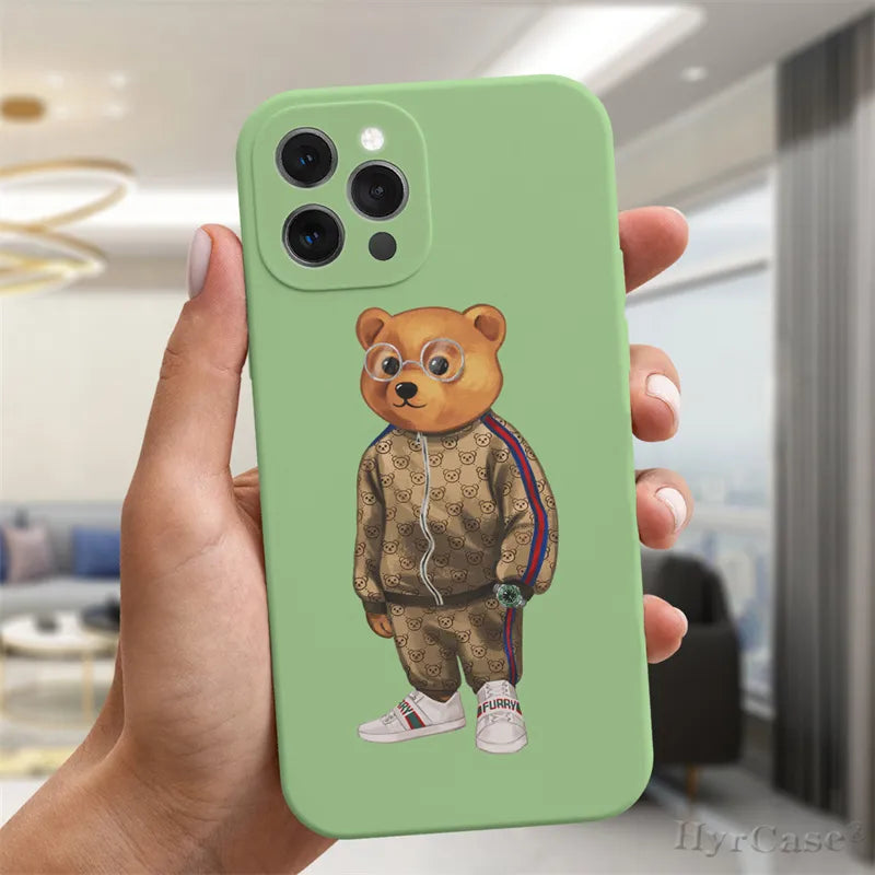 Fashion Brand Cute Bear Popular Colours Iphone Case