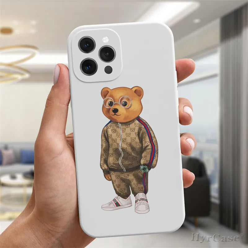 Fashion Brand Cute Bear Popular Colours Iphone Case