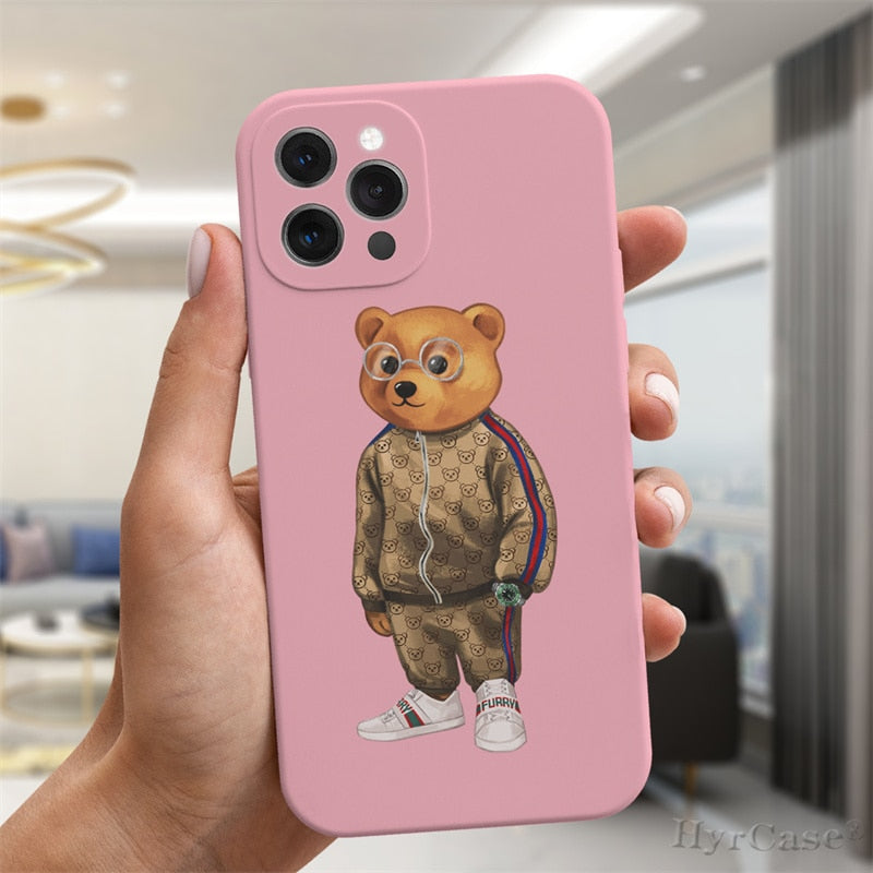 Fashion Brand Cute Bear Popular Colours Iphone Case