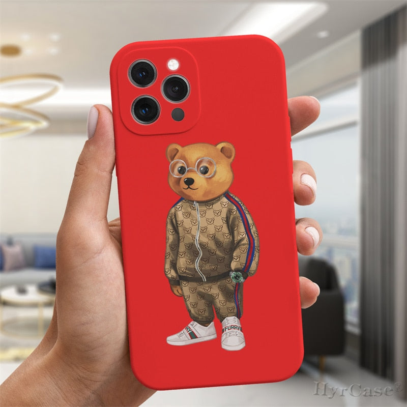 Fashion Brand Cute Bear Popular Colours Iphone Case