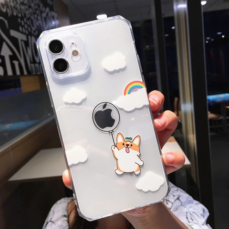 Cartoon Corgi Dog Couple Iphone Case