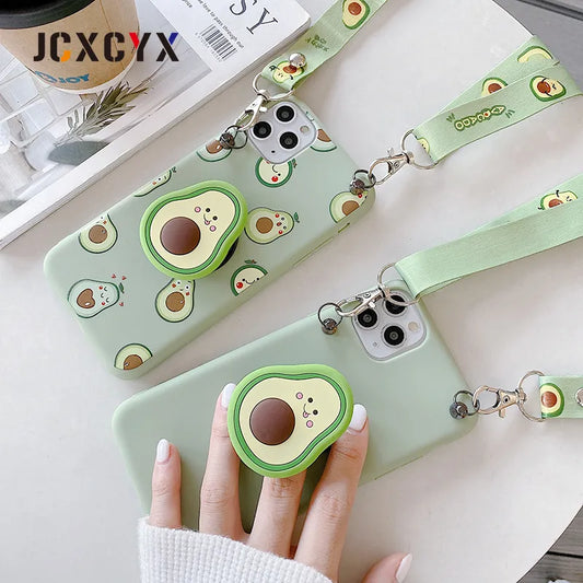 3D Cute Avocado Iphone Case