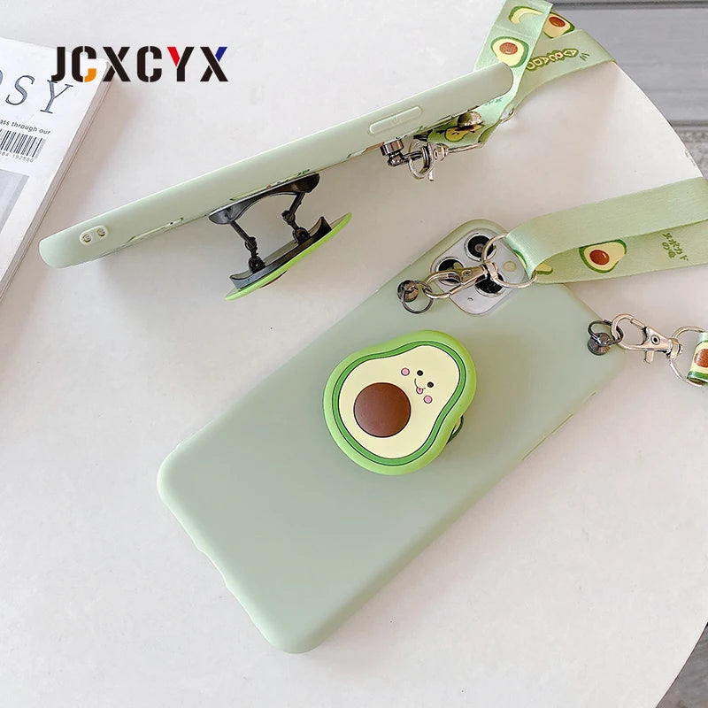 3D Cute Avocado Iphone Case