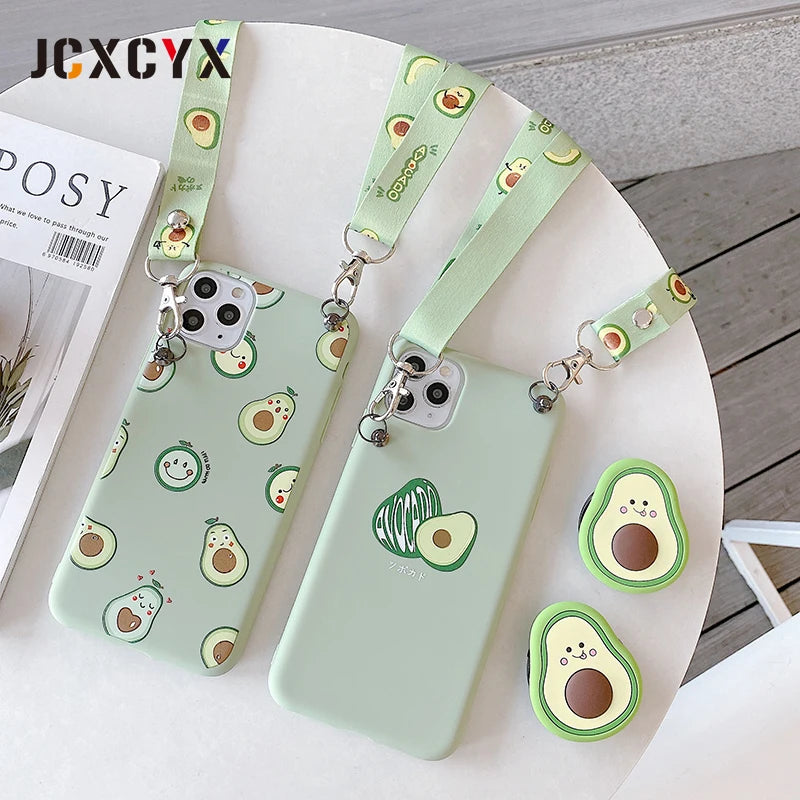 3D Cute Avocado Iphone Case