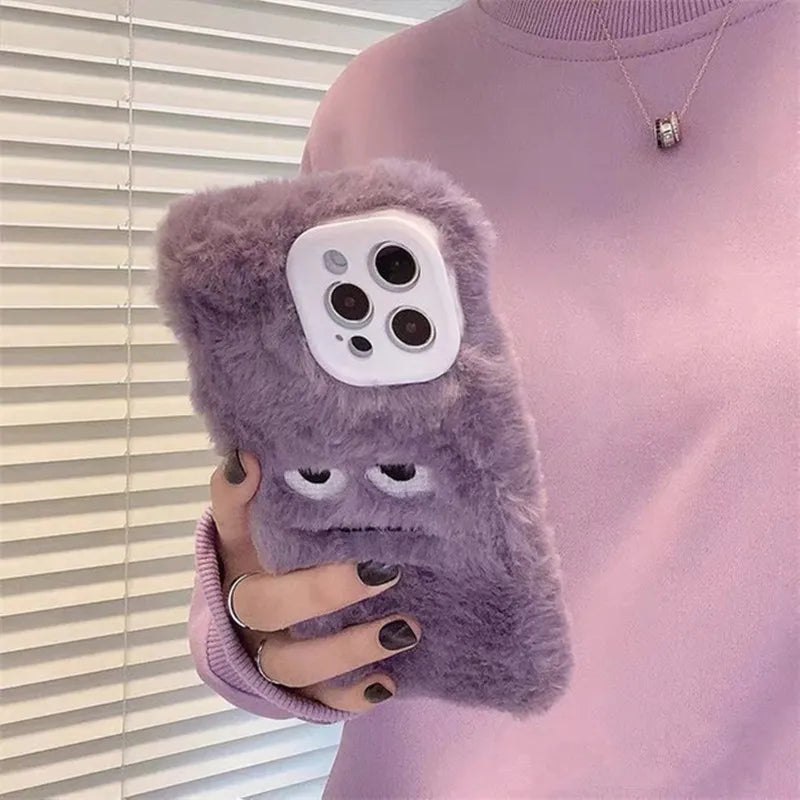 Korean Cute Funny Fluffy Iphone Case