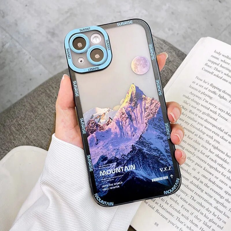 Retro Sunset Snow Mountain Iphone Case