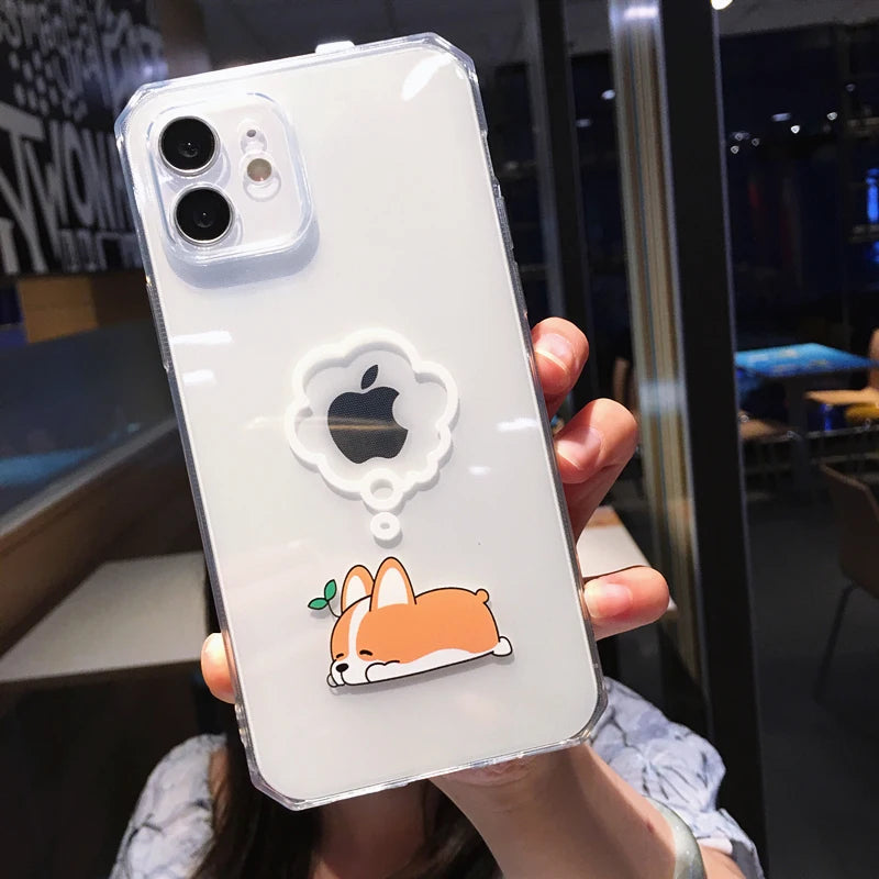 Cartoon Corgi Dog Couple Iphone Case