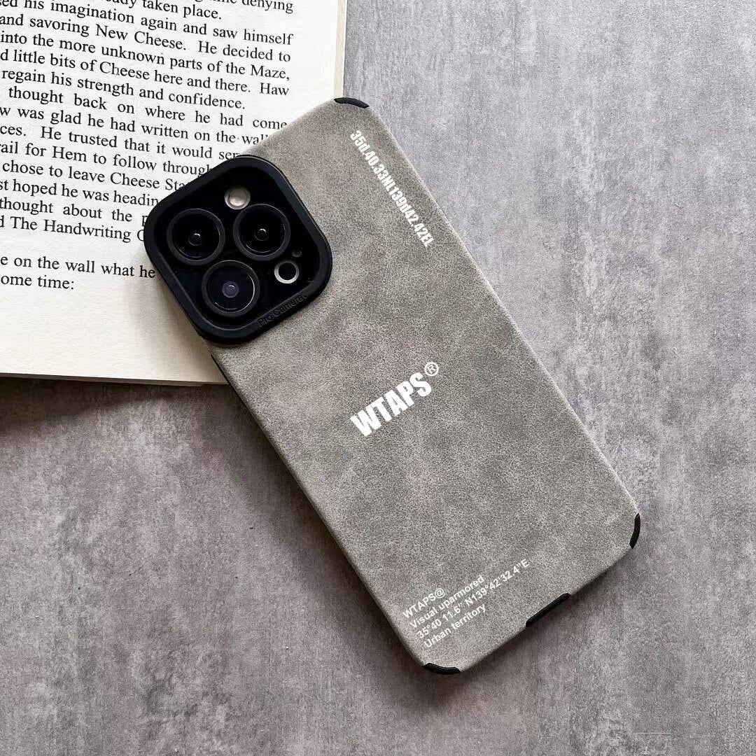 Wtaps suede soft leather Iphone Case