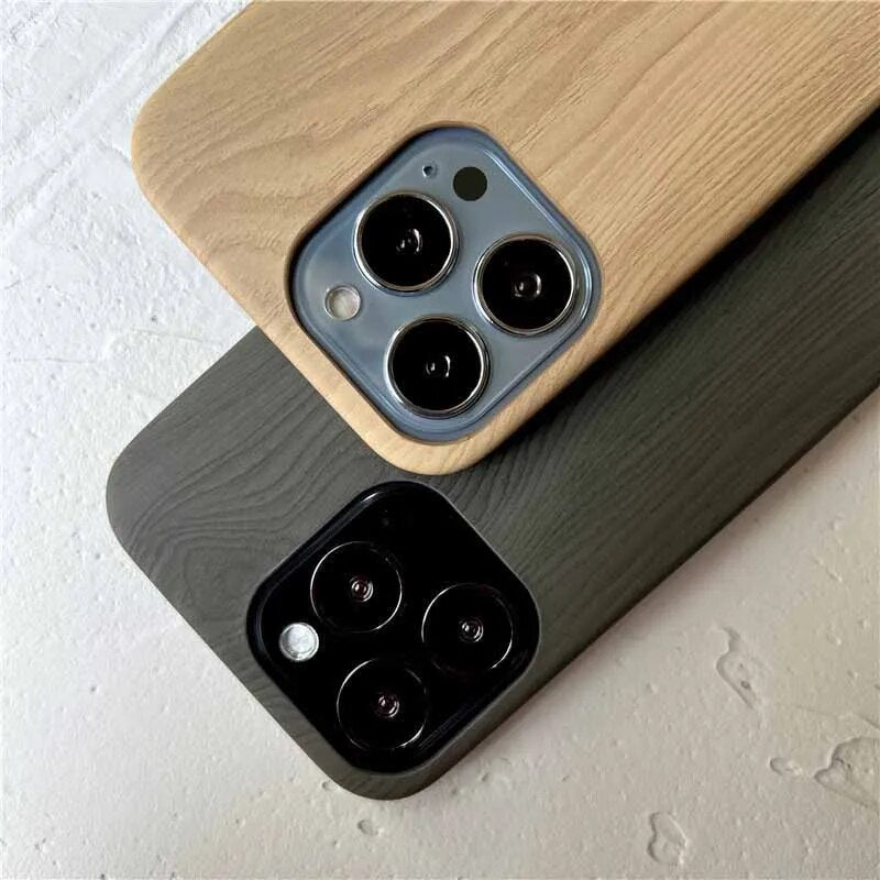 Ultra Thin Wooden Grain Texture Iphone Case