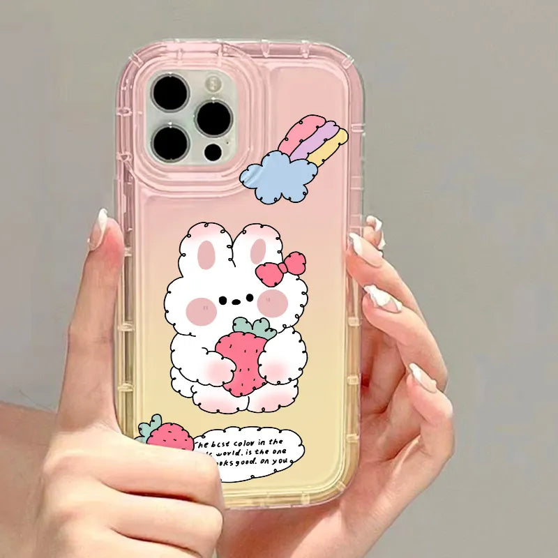 Cute Cartoon Couple Animal Clear Iphone Case