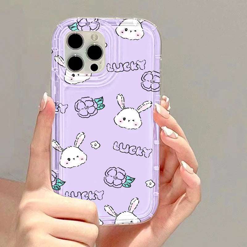 Cute Cartoon Couple Animal Clear Iphone Case