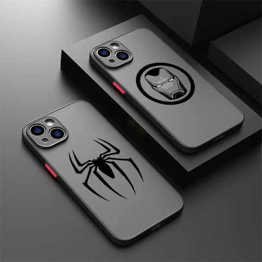 Marvel Spiderman Ironman Logo Iphone Case