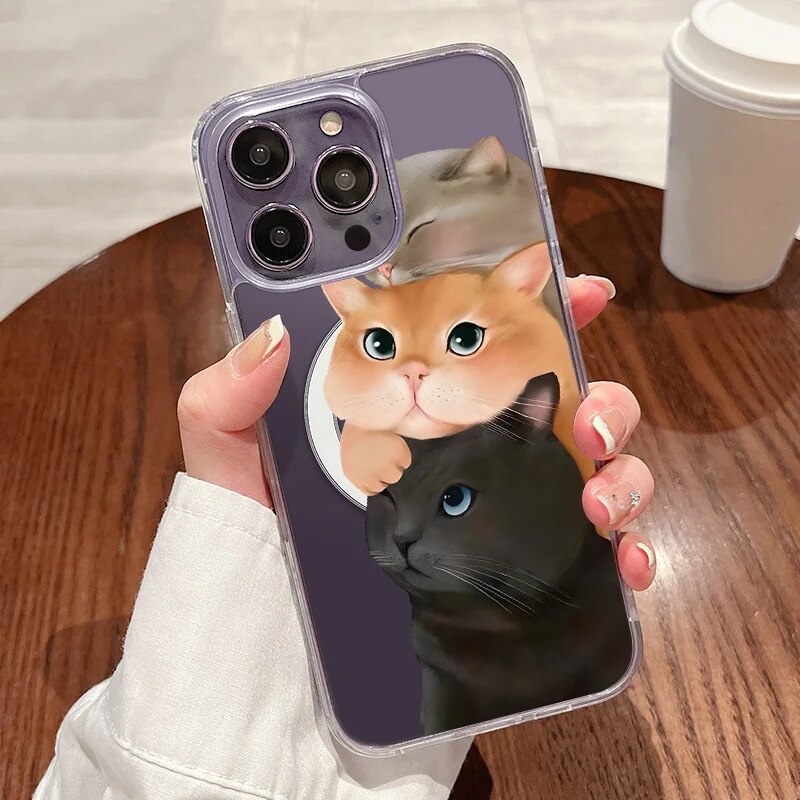 Lovely Cats Pattern Iphone Case