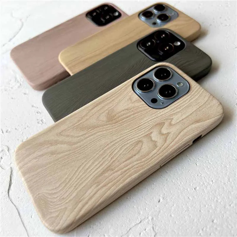 Ultra Thin Wooden Grain Texture Iphone Case