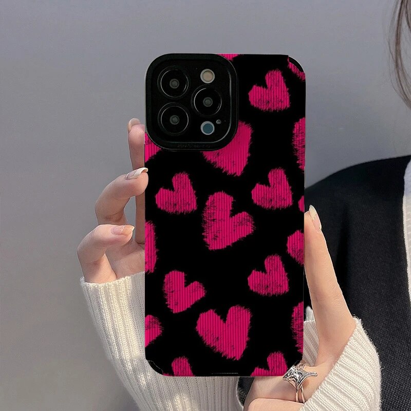 Graffiti Pink Love Heart Iphone Case