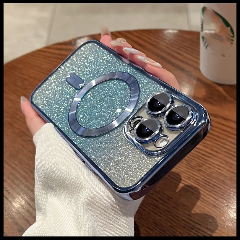 Plating Gradient Glitter Clear Woman Iphone Case