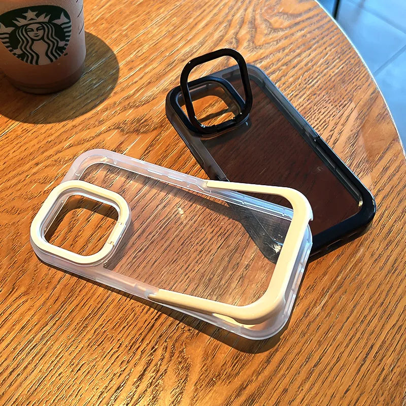 Clear Bumper Stand Holder Iphone Case