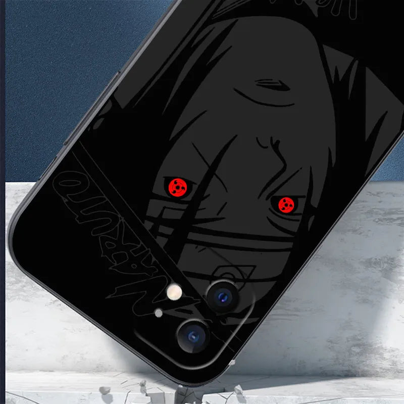 Black Anime Printed Iphone Case