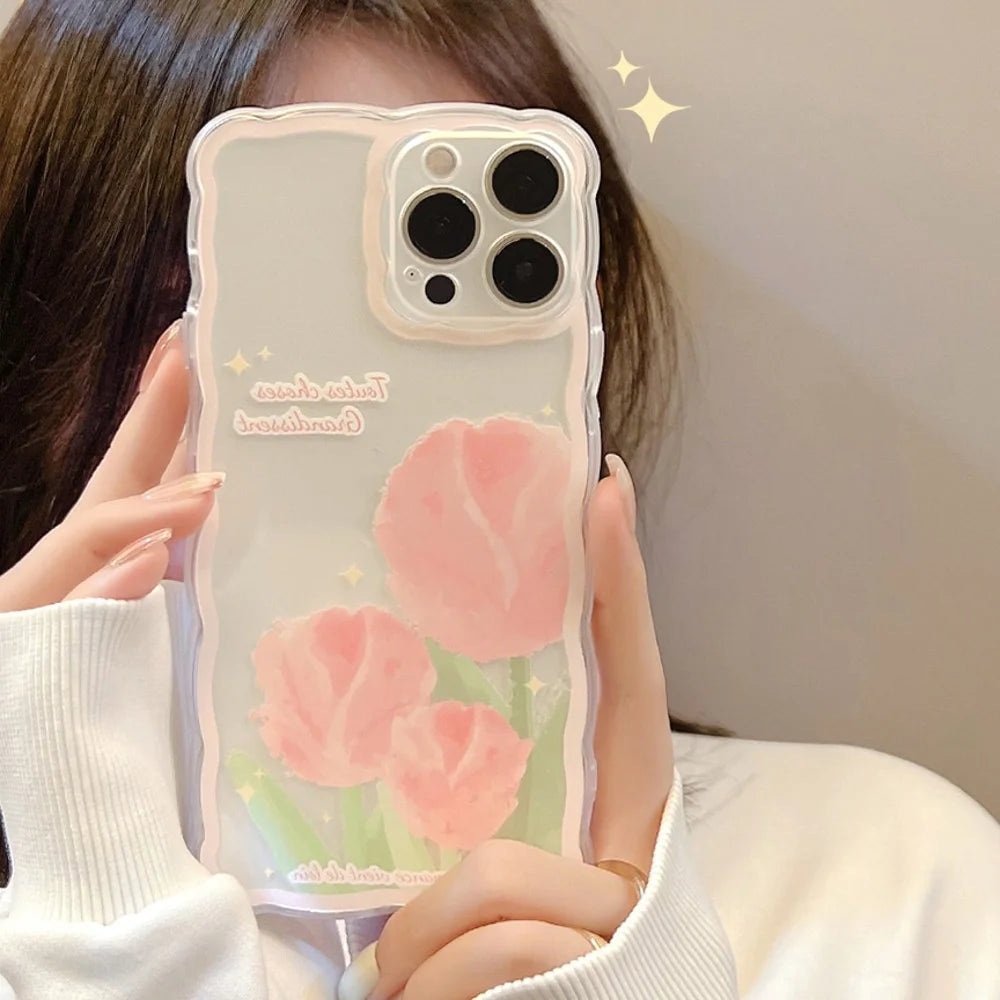 Cute Rabbit Soft Wavy Iphone Case