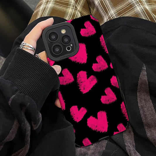 Graffiti Pink Love Heart Iphone Case