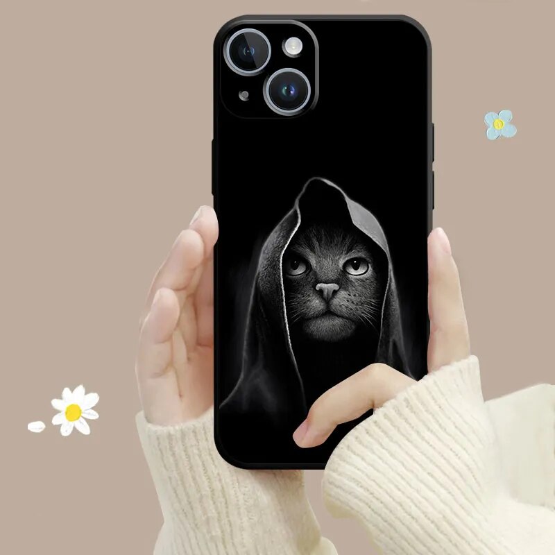 Black Cat Staring Eye Iphone Case