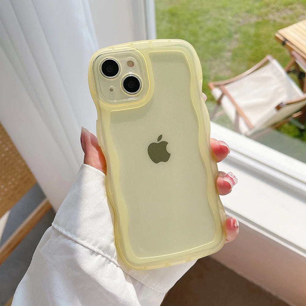 Cute Transparent Curly Wave Iphone Case