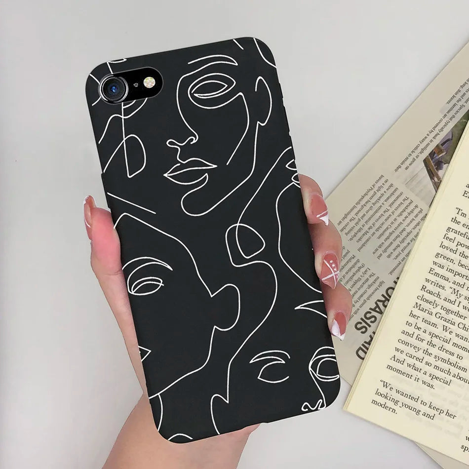 Cute Pattern Silicone Iphone Case