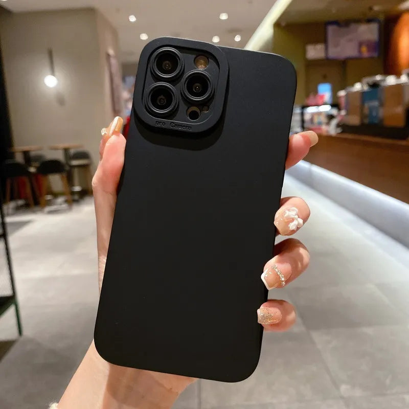 high-end Black Slicone Iphone Case