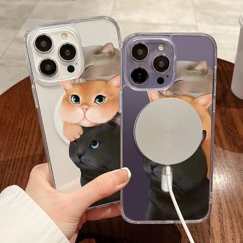 Lovely Cats Pattern Iphone Case