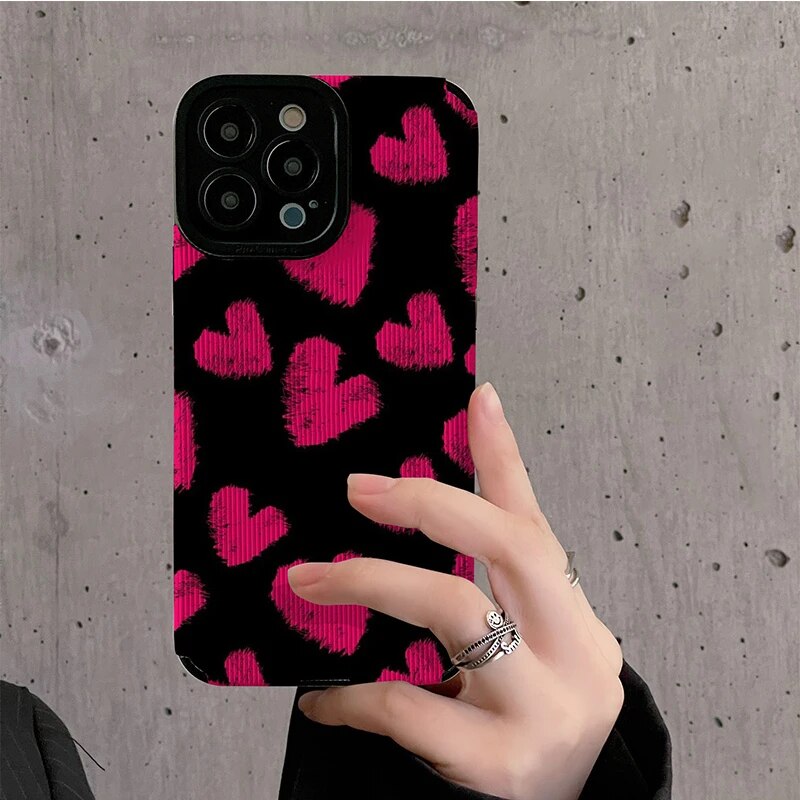 Graffiti Pink Love Heart Iphone Case