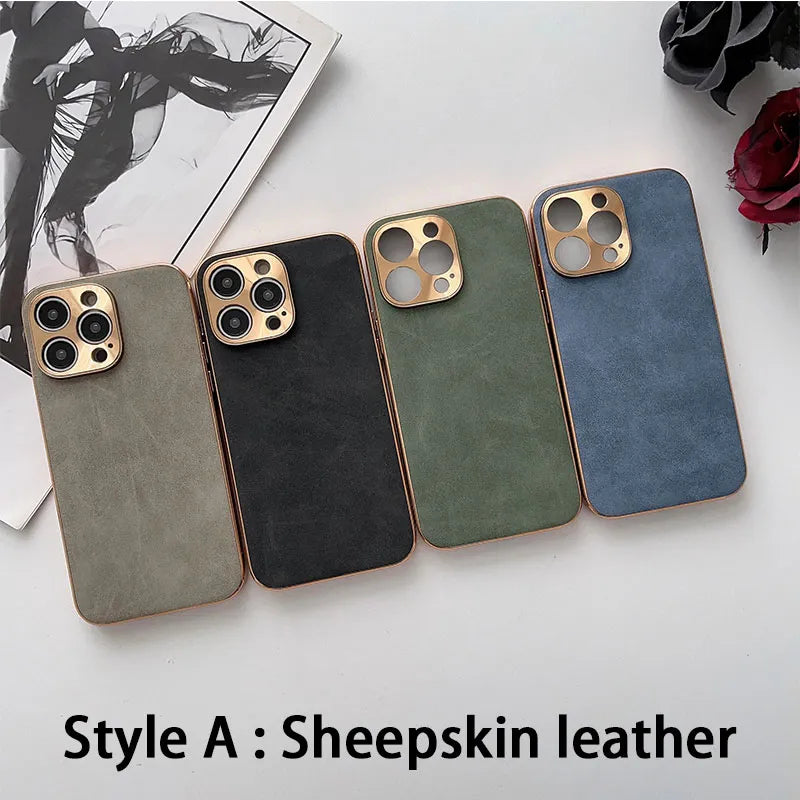 Stylish Sheepskin Leather Iphone Case