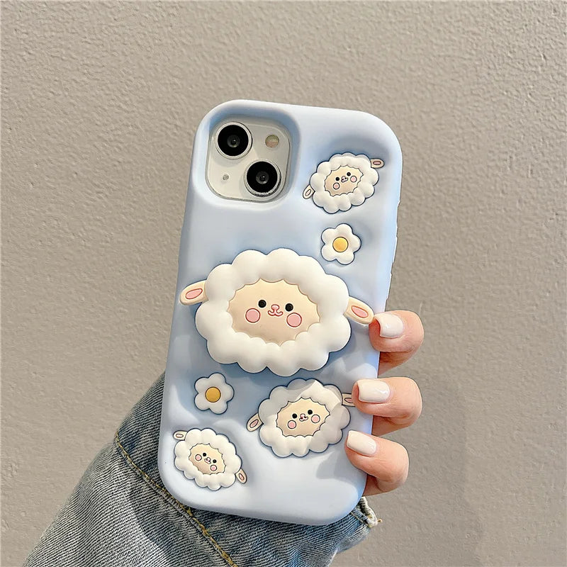 3D Cute Sheep Iphone Case