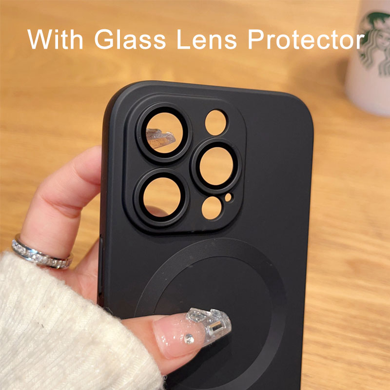 Glass Lens Protection Soft Silicone Case for IPhone