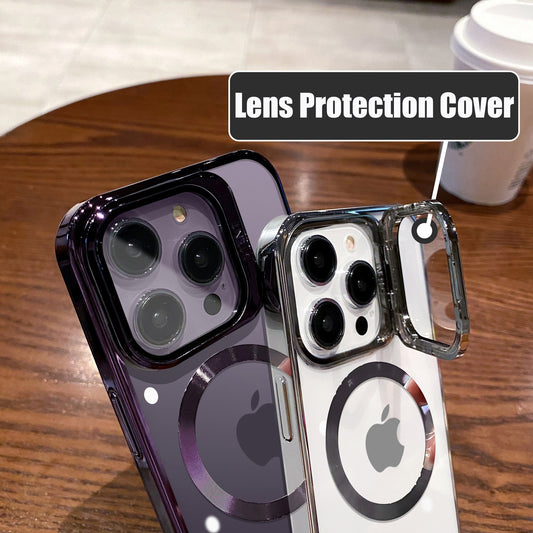 Flip Lens Protection Bracket Cover Magsafe Hard Iphone Case