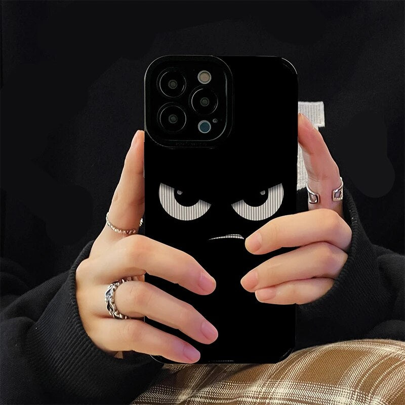 Dark Style Expression Black Iphone Case