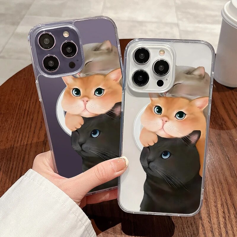 Lovely Cats Pattern Iphone Case