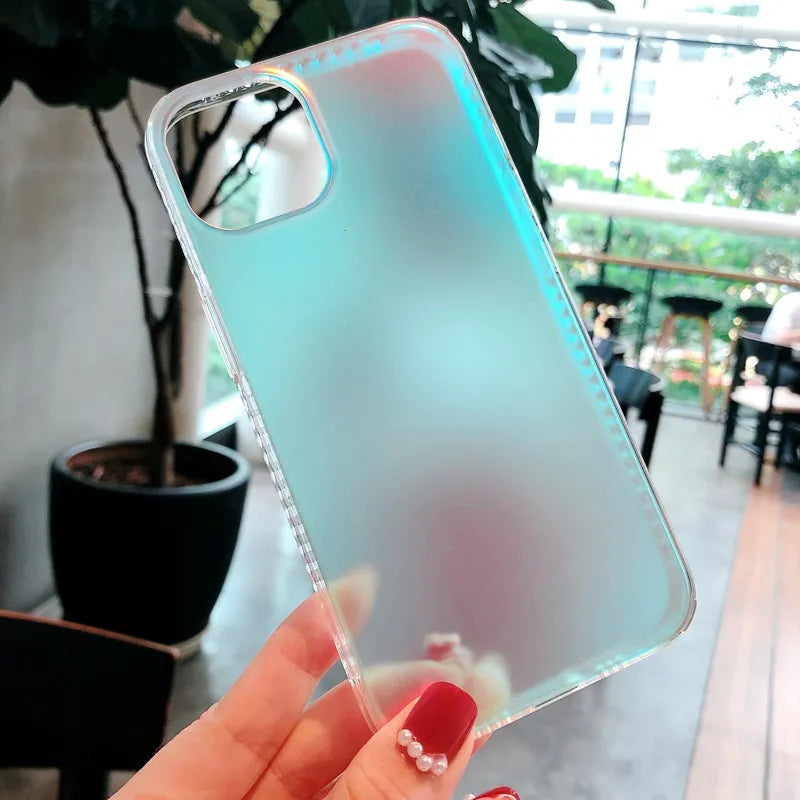 Luxury Matte Colorful Transparent Iphone Case