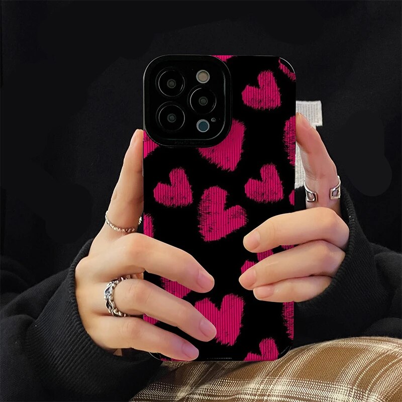 Graffiti Pink Love Heart Iphone Case