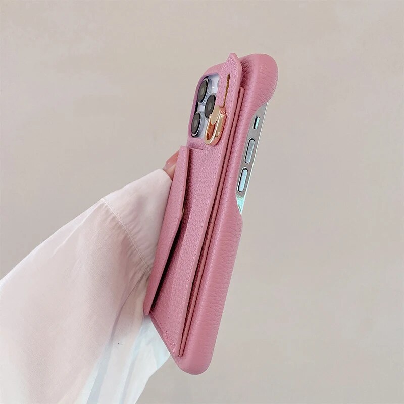 Wrist Strap Wallet Leather Iphone Case