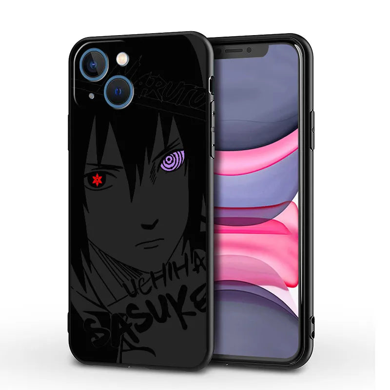 Black Anime Printed Iphone Case