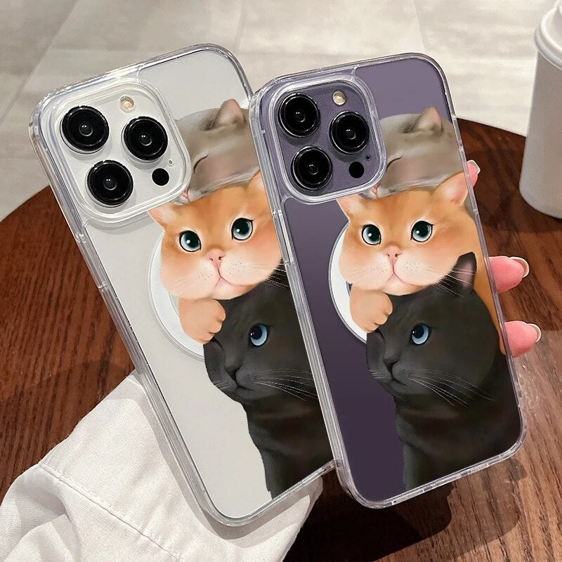 Lovely Cats Pattern Iphone Case