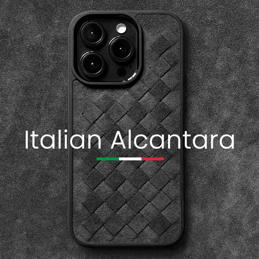 Weave ALCANTARA Luxury Suede Leather Drop Protection Iphone Case