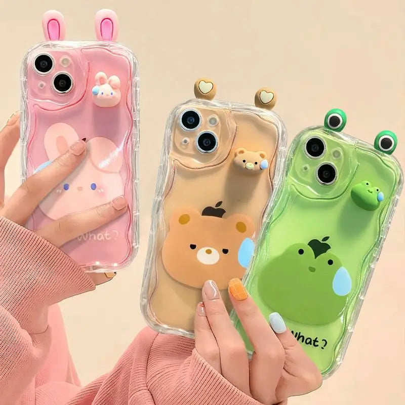 Cute 3D Ears Bear Rabbit Iphone Case