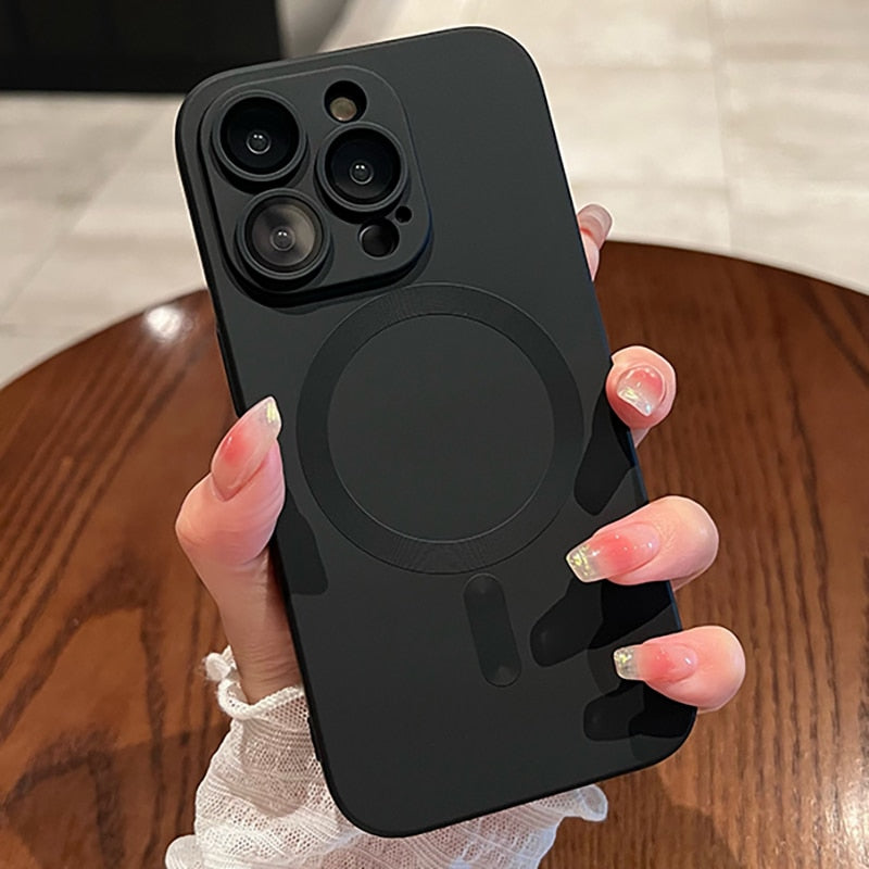 Matte Lens Protection Soft Silicone Iphone Case