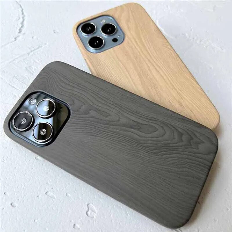 Ultra Thin Wooden Grain Texture Iphone Case