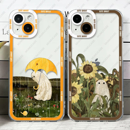 Transparent Cover Cute Ghost Iphone Case