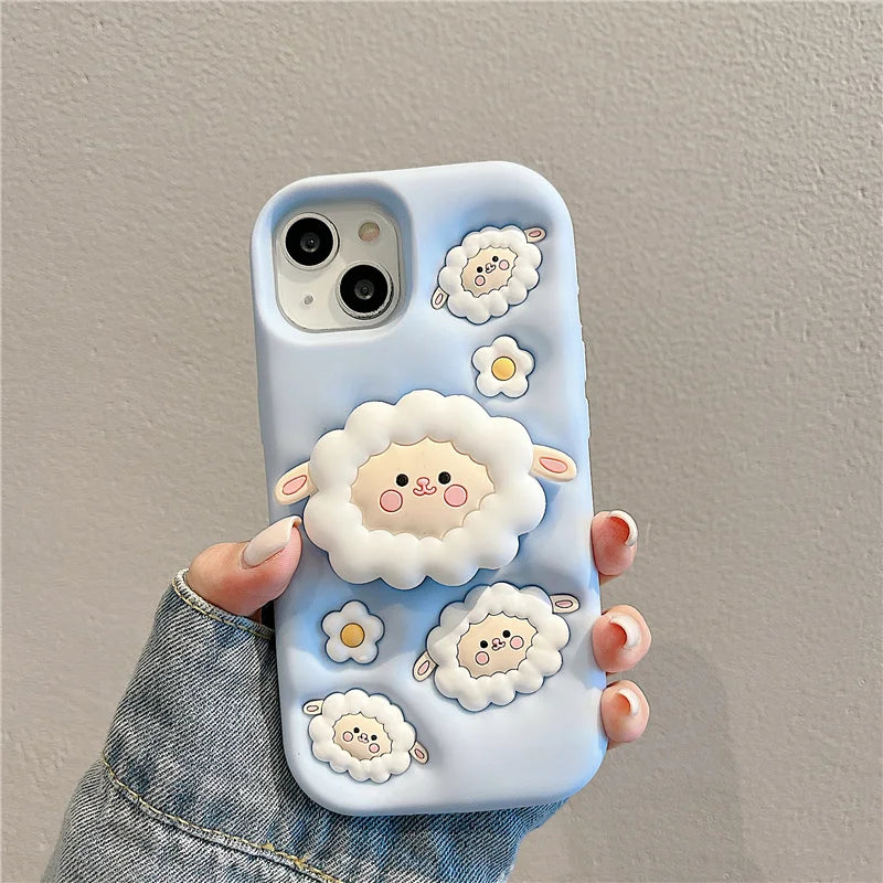 3D Cute Sheep Iphone Case