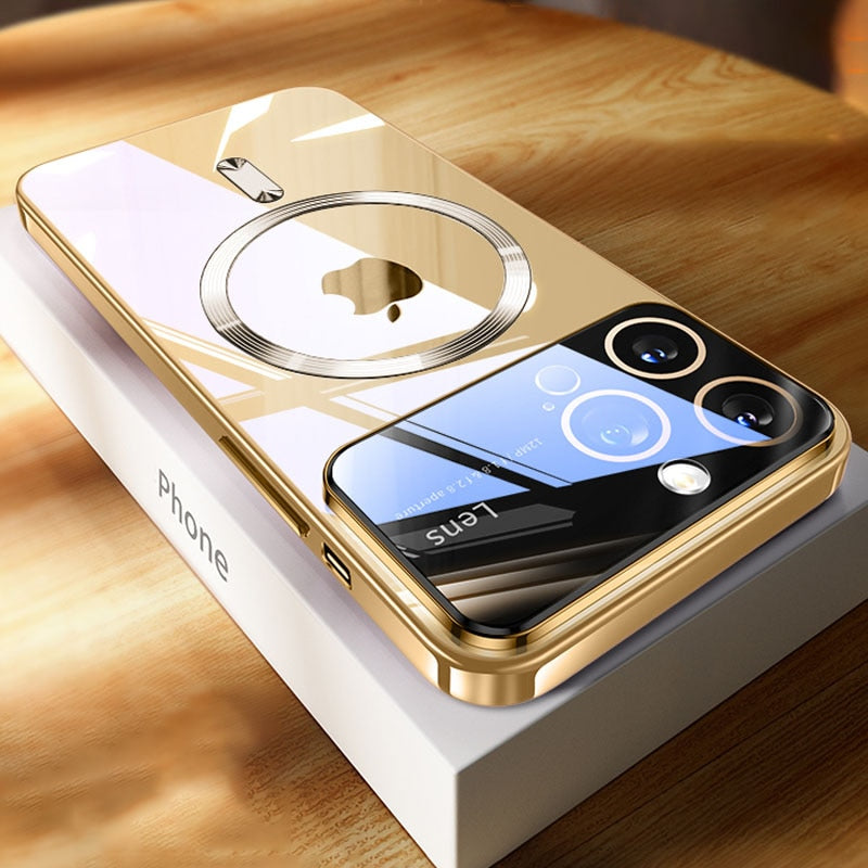 Gold Soft Silicone Transparent Iphone Case