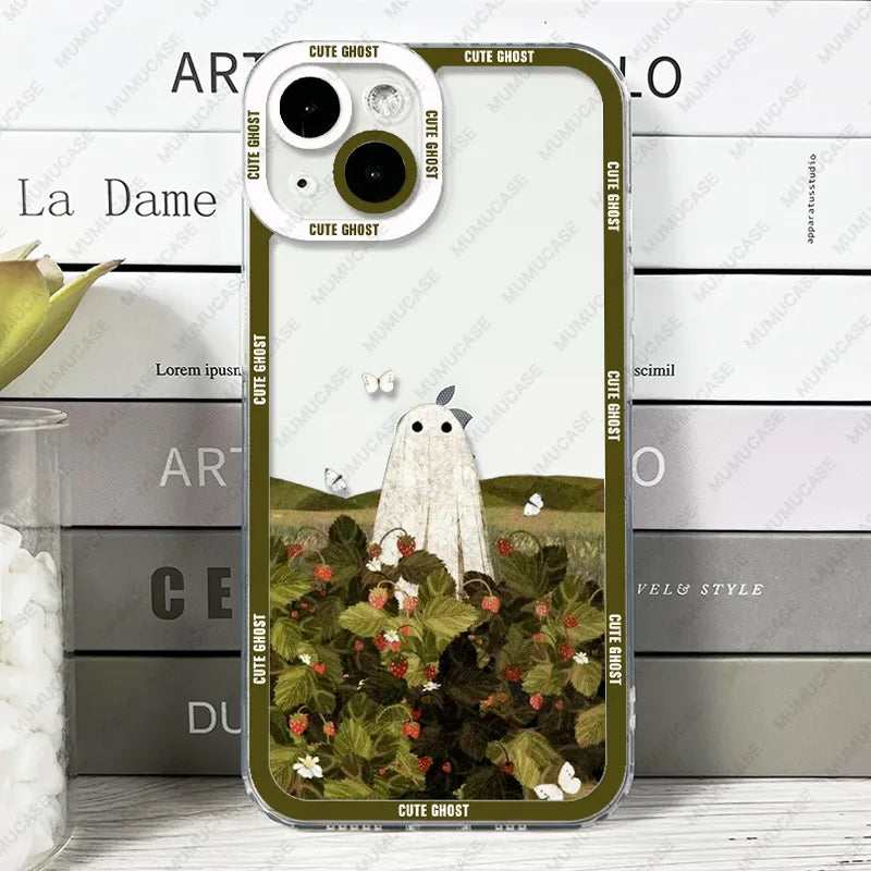 Transparent Cover Cute Ghost Iphone Case