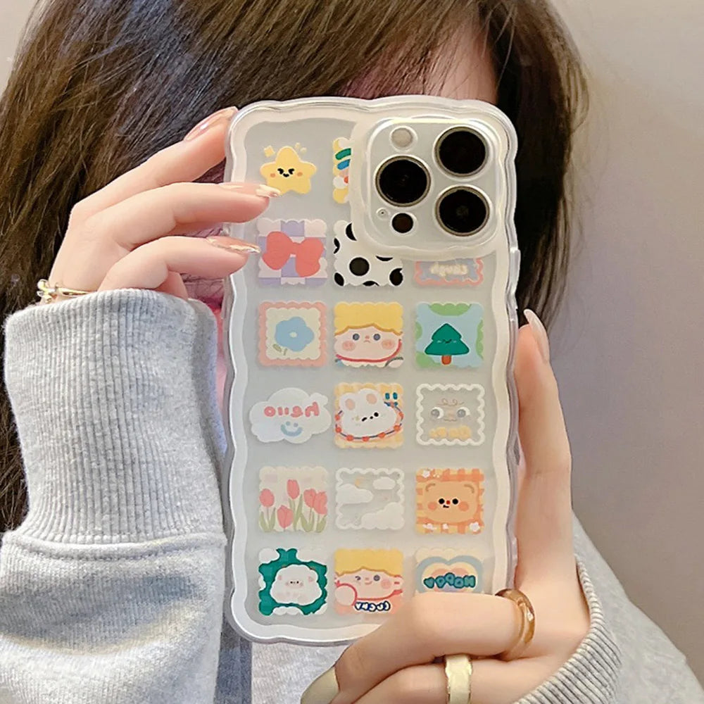 Cute Rabbit Soft Wavy Iphone Case